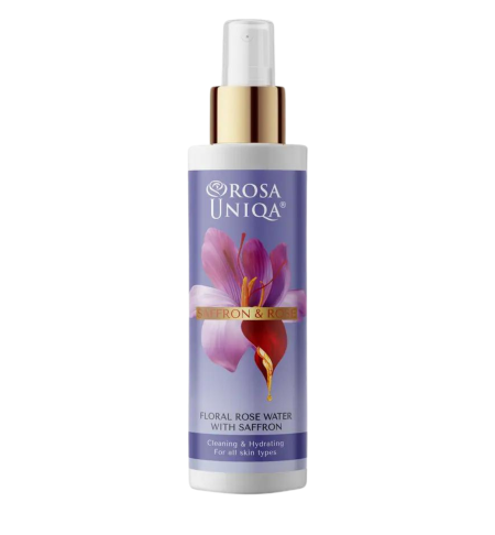 ROSE & SAFFRON Floral Rose Water Cleansing & Hydrating Spray-200m