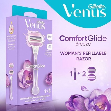 شفرة حلاقة نسائية من Gillette Venus اسمها Venus Comfortglide Breeze.
