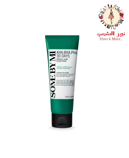 SOME BY MI AHA.BHA.PHA 30 Days Miracle Acne Clear Foam – غسول البشرة المعجزة من سوم باي مي لعلاج حب الشباب