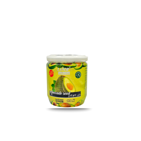 مقشّر الوجه والجسم ببذور الأفوكادو ليزر وايت – Laser White Avocado Seed Face & Body Scrub